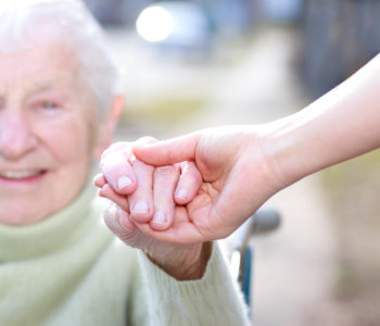 elderly woman smiling